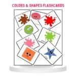 Shapes and Colors Flashcards 24 Cards