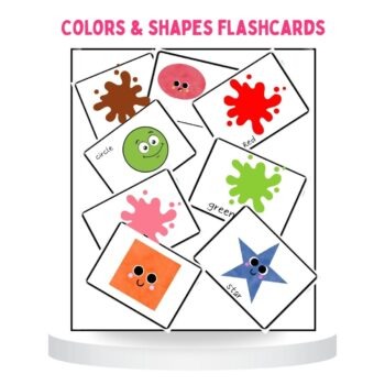 Shapes and Colors Flashcards 24 Cards
